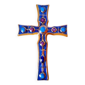 Croix en Céramique Émaillée