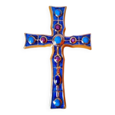 Enamelled Ceramic Cross François Lembo