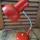 Bedside desk lamp orange red metal