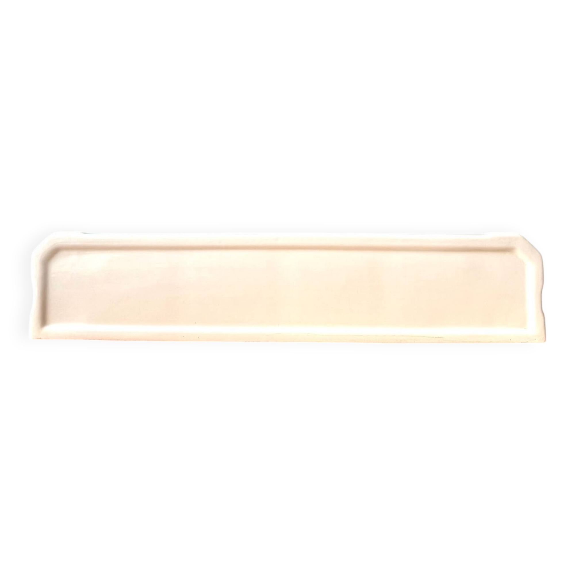 Large Art Deco wall shelf in white porcelain