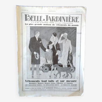 Une publicité papier issue revue année 1929  mode La Belle Jardinière