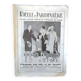 Une publicité papier issue revue année 1929  mode La Belle Jardinière