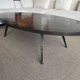 Table carved in bronze - signed erwan boulloud