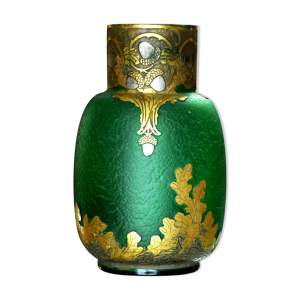 Vase legras, signé Montjoye, - verre