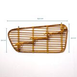 Rattan coat rack with 4 hooks, Italy, 1960s.