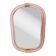 Luxury Venetian Pink Murano Glass Mirror with Torciglione Torchon Accents