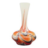 Vase Italy by Carlo Moretti 1970 opaline orange black