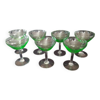 50s crystal champagne glasses