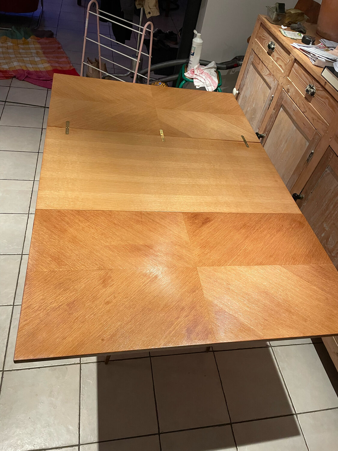 Table basse à système Révélation vintage Design Albert Ducrot année 50/60