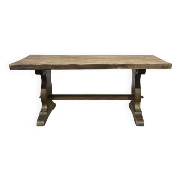 Table monastère en orme des années 70