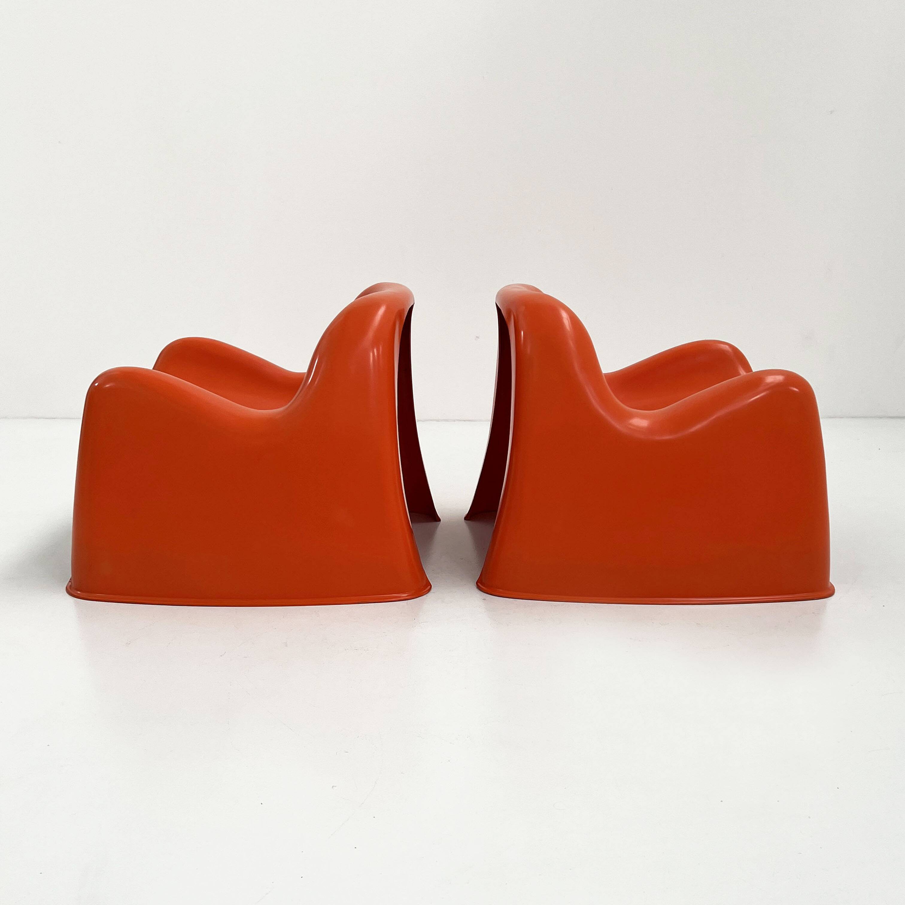 Fauteuil Toga orange par Sergio Mazza pour Artemide, 1960