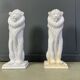 Pair of Renaissance style terracotta lion sculptures, 1950s