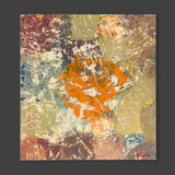 Composition, Oil on Plate, 49 x 52 cm