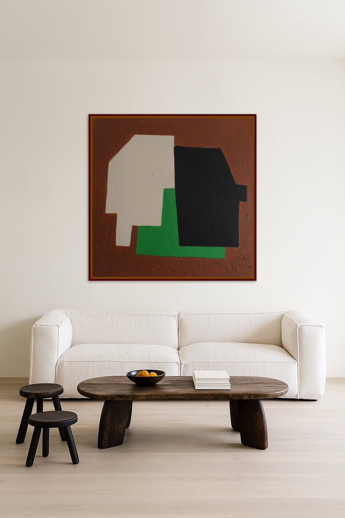 Art abstrait minimaliste pour salon moderne signé Bodasca