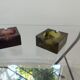 Two vintage glass ashtrays