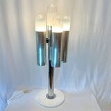 Carlo Nason style "Space Age" floor lamp, chrome & Murano, 1970s