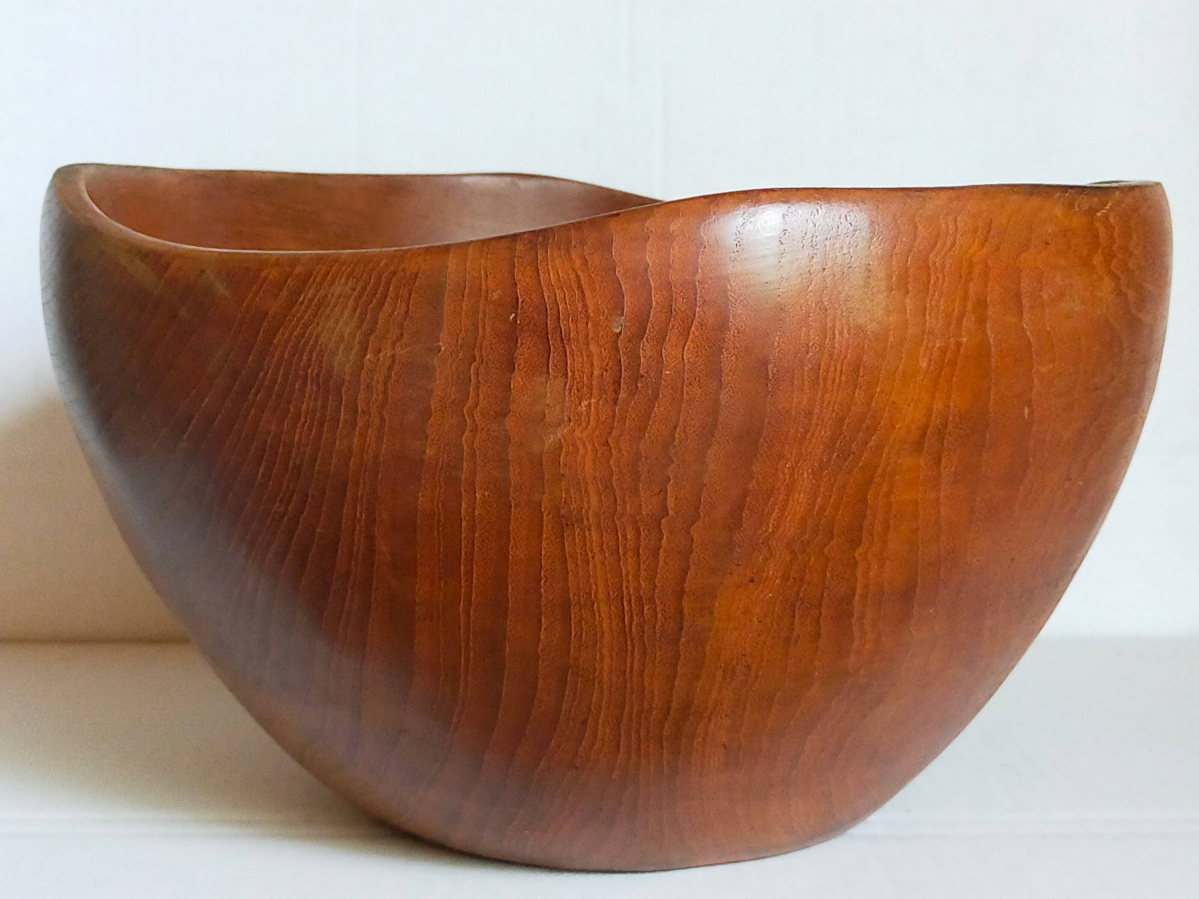 Solid wood cut bowl XXL freeform