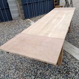 Solid oak farmhouse table with extensions