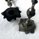 Pair of antique candlestick lamp bases