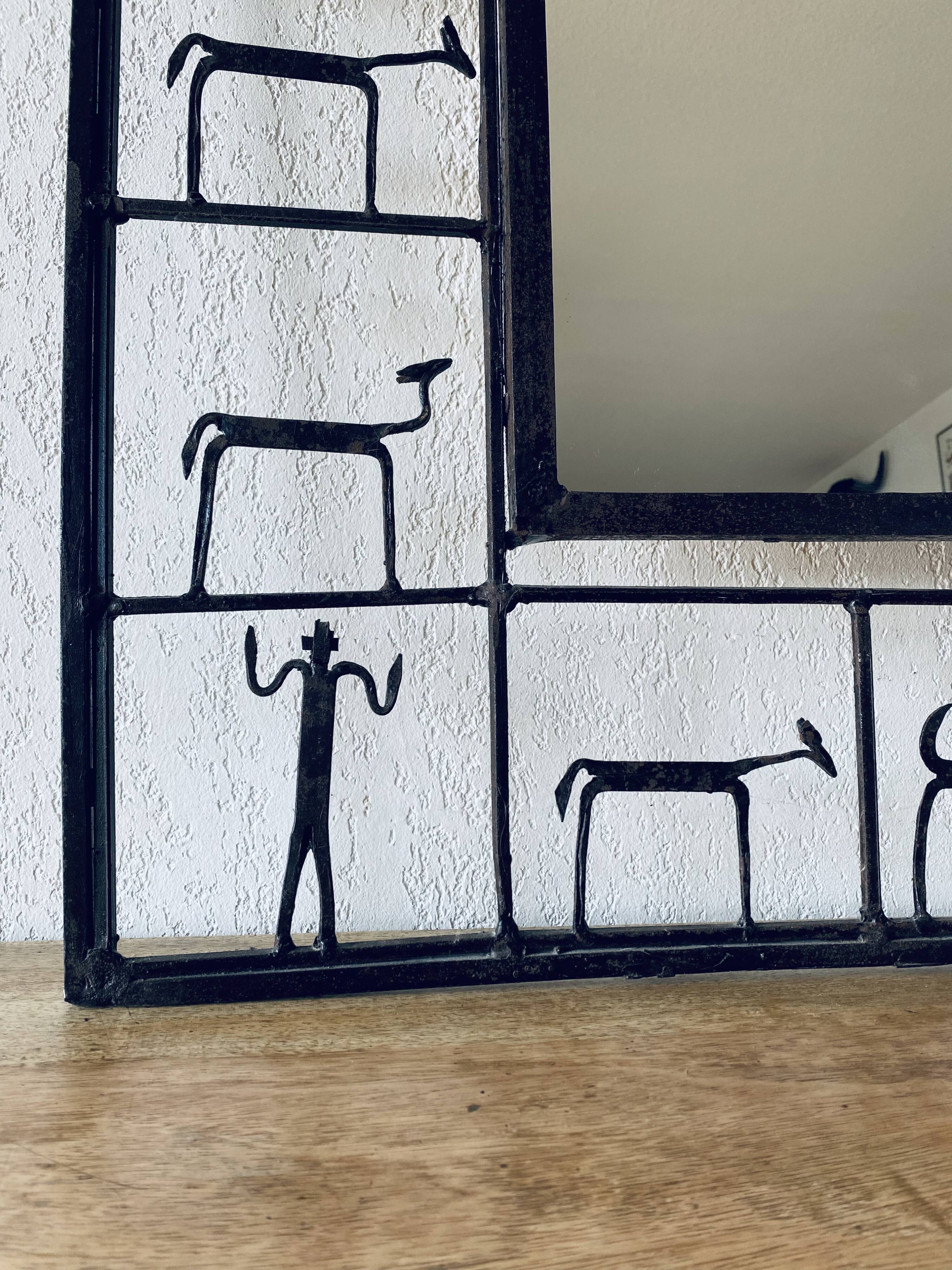 Mirror in ironwork of art