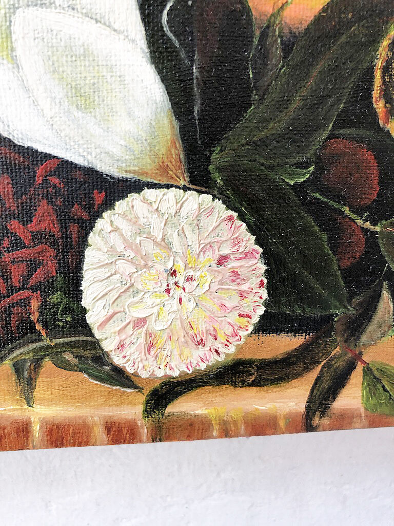 Canvas oil fruit and flowers