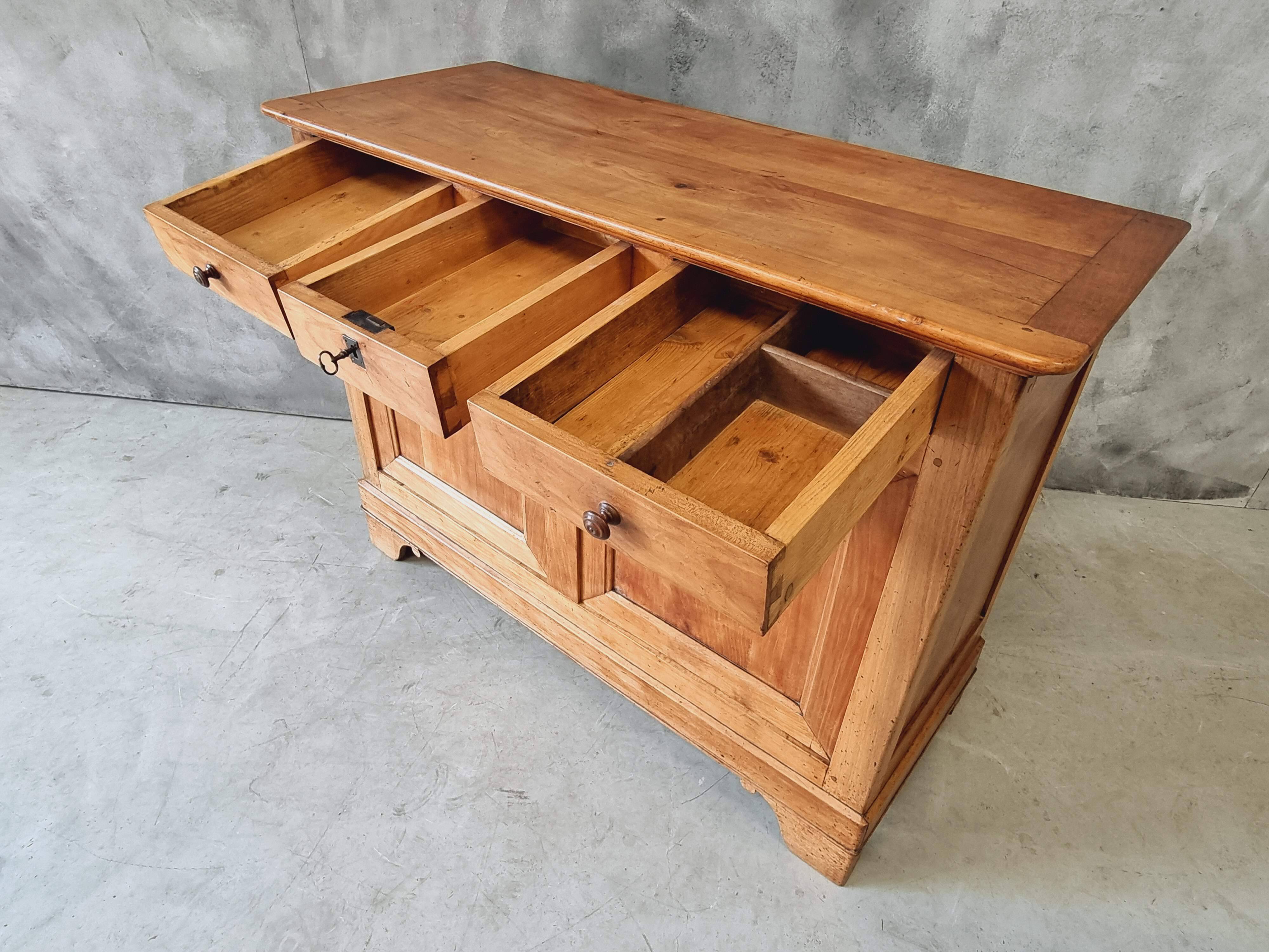 Buffet ancien enfilade commode 19ème siècle en merisier français