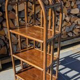 Rattan shelf bookcase