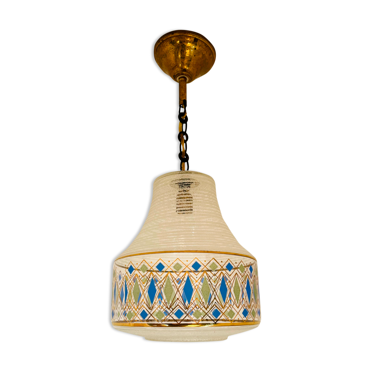 Vintage granite glass pendant lamp