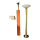 Floor lamp 80s brass and glass
