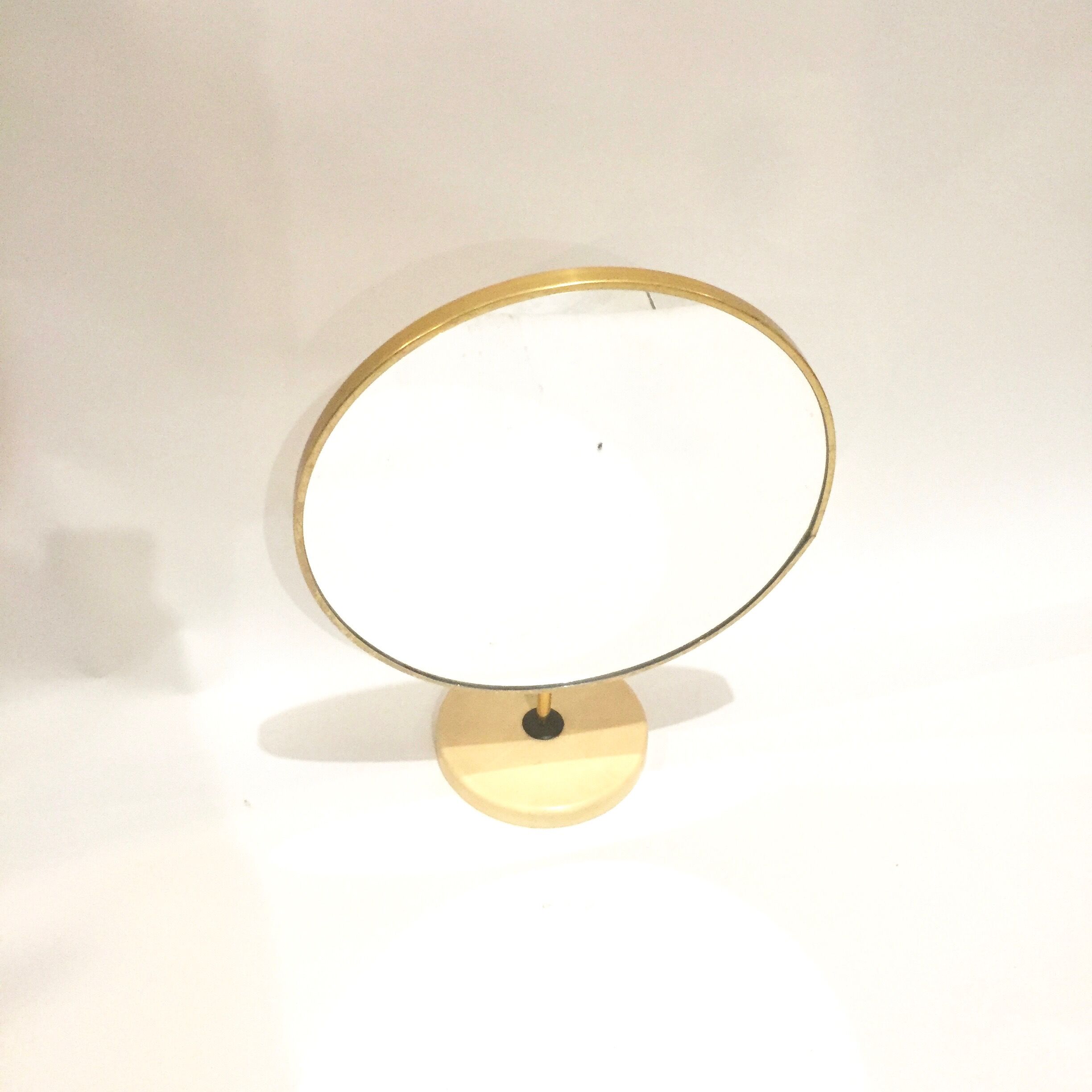 Golden table mirror