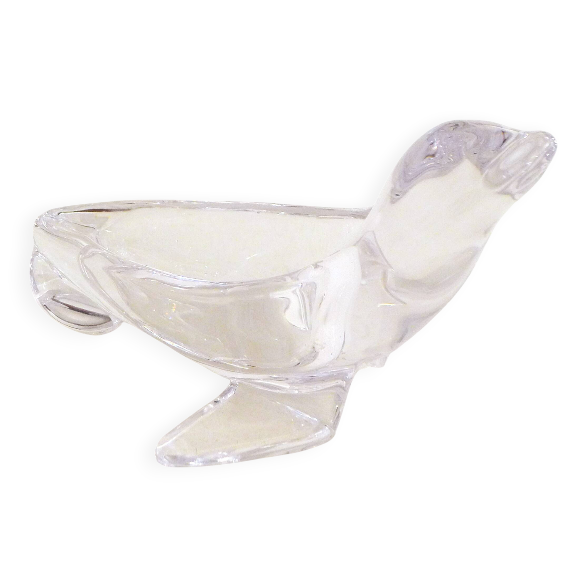Sèvres crystal sea lion ashtray