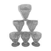 Set of 6 engraved wine glasses