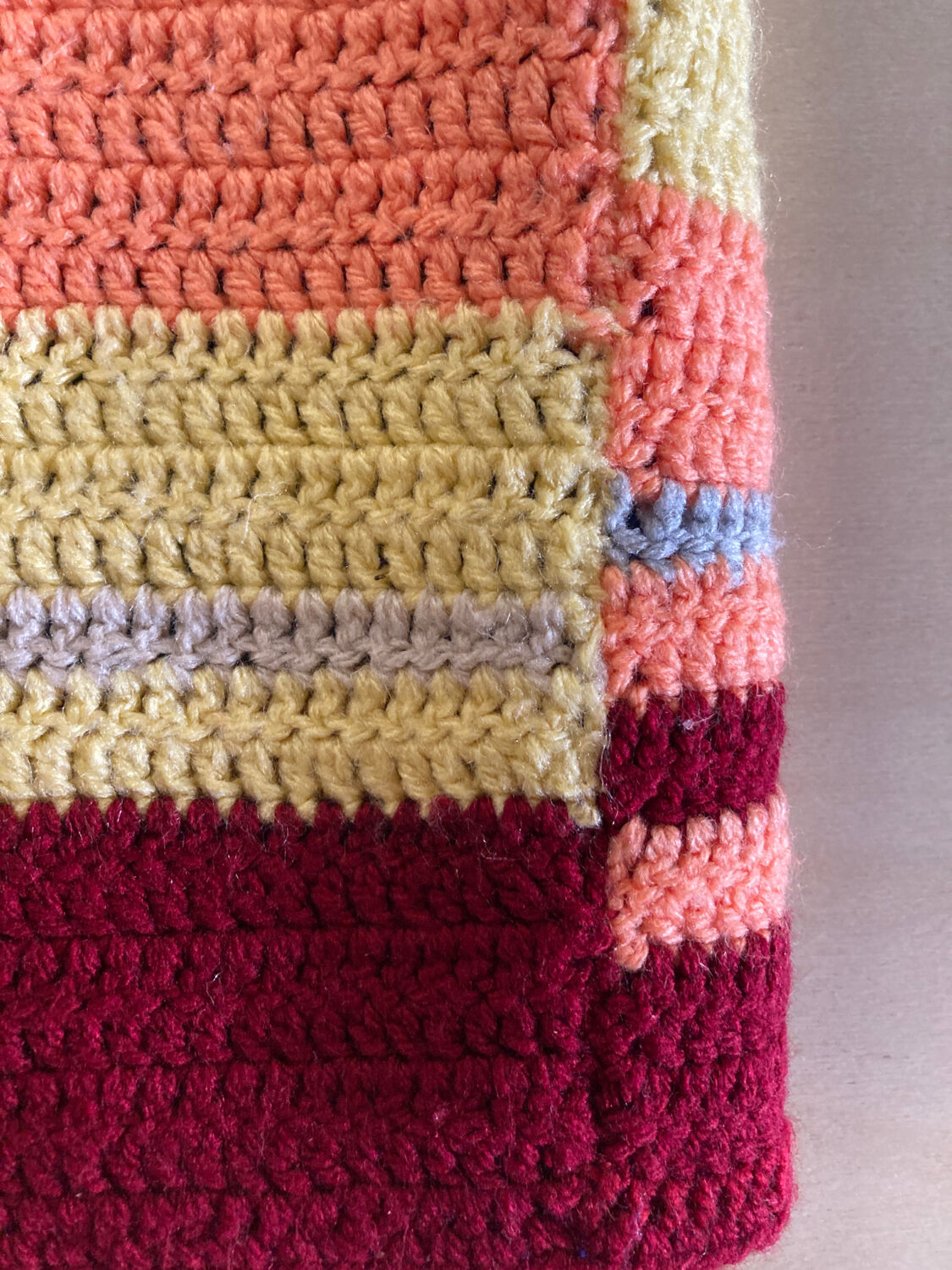 Plaid patchwork wool vintage blanket