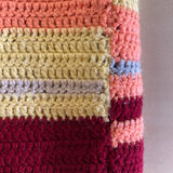 Plaid patchwork wool vintage blanket