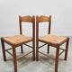 Chaises de salle à manger rustiques en jonc de mer vintage 'Wabi Sabi'