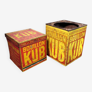 Pair of Kub boxes made of sheet metal