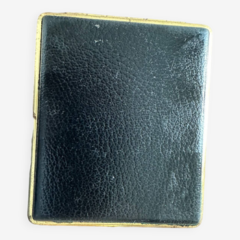 50´s period cigarette case - Black and Brass imitation leather
