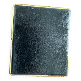 50´s period cigarette case - Black and Brass imitation leather