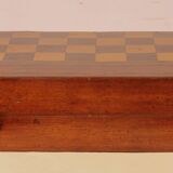 19th century games box in walnut and boxwood