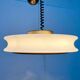 Orion counterweight pendant lamp in mid-century modern German space style, made of Staff Leuchten glass, 1960s.