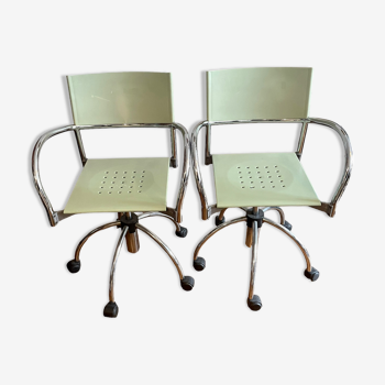 Paire de chaises de bureau édité par Segis dans les années 1980