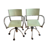 Pair of office chairs published by Segis in the 1980s