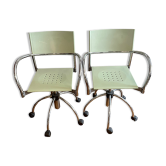 Pair of office chairs published by Segis in the 1980s