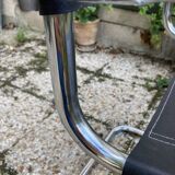 Vintage armchair in black leather