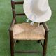 Fauteuil en bois et paille pour enfant