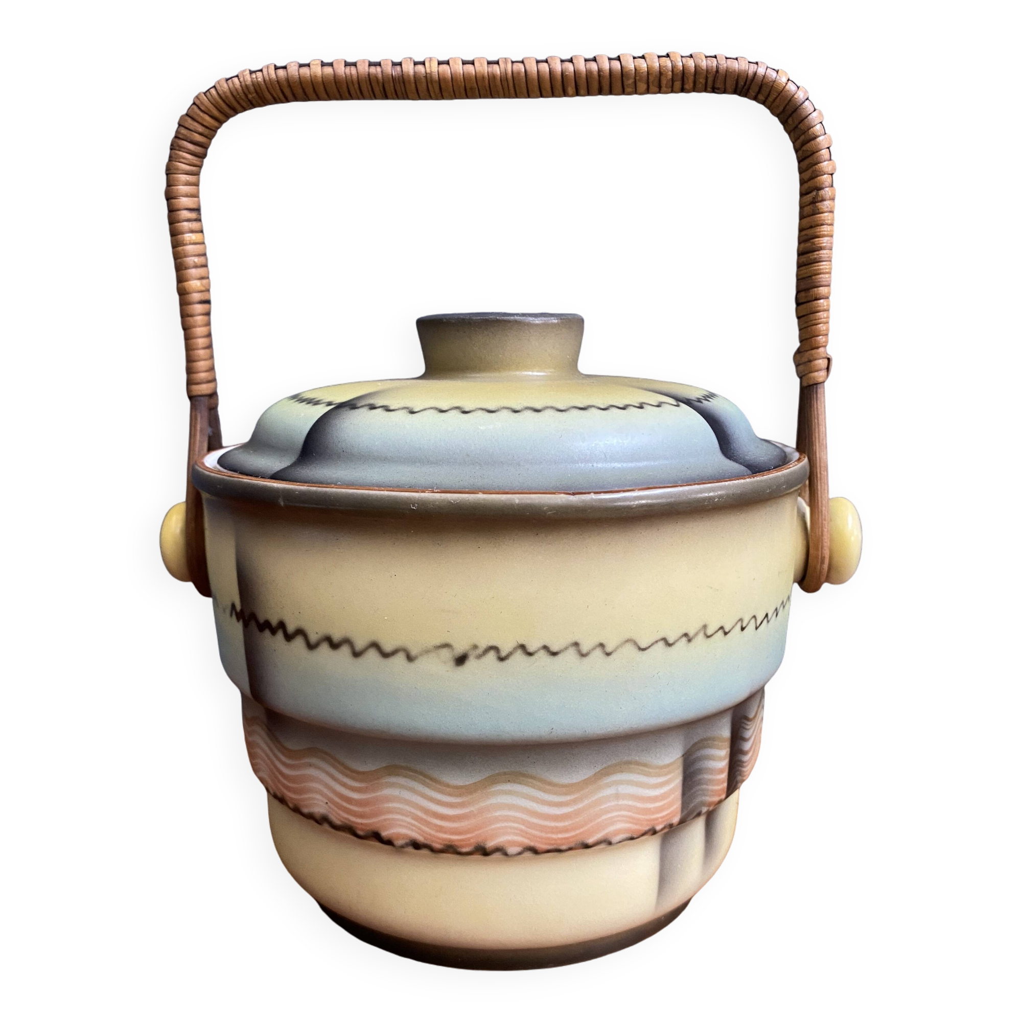 Art deco ceramic candy or cookie jar