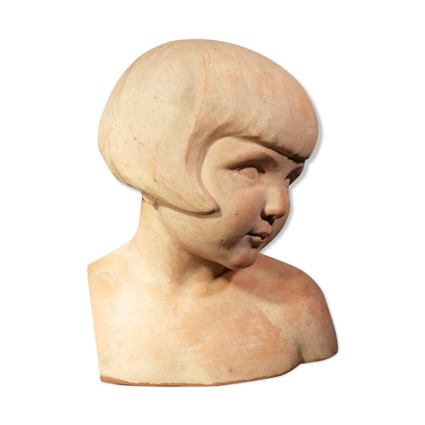 Grandmother girl in terracotta