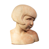 Grandmother girl in terracotta