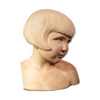 Grandmother girl in terracotta