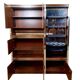 Scandinavian furniture in two modules – Rosewood and chrome metal – Sweden "U"